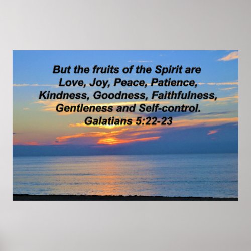 BREATHTAKING GALATIANS 5 SUNRISE WALL POSTER