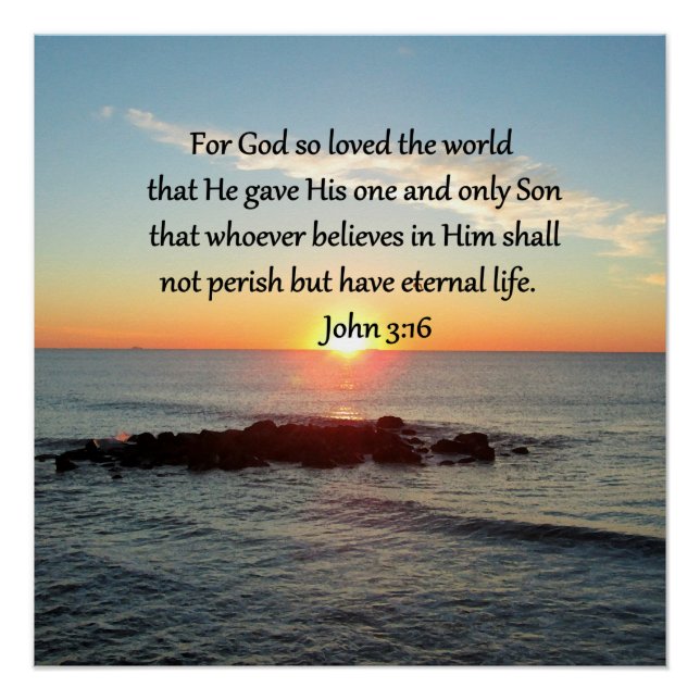 BREATHTAKING JOHN 3:16 SUNRISE POSTER (Front)