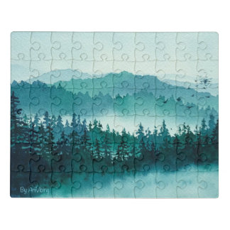 Breathtaking Misty Mountains Jigsaw Puzzle