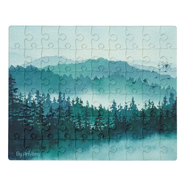 Breathtaking Misty Mountains Jigsaw Puzzle (Puzzle Horizontal)