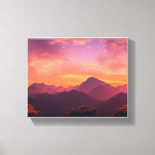 Breathtaking Mountain Sunset Canvas Print