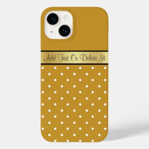 Breathtaking Mustard Seed And White Polka Dots Case_Mate iPhone 14 Case