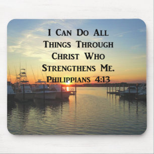 BREATHTAKING PHILIPPIANS 4:13 SCRIPTURE MOUSE PAD