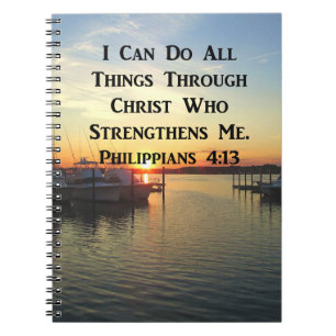 BREATHTAKING PHILIPPIANS 4:13 SCRIPTURE NOTEBOOK