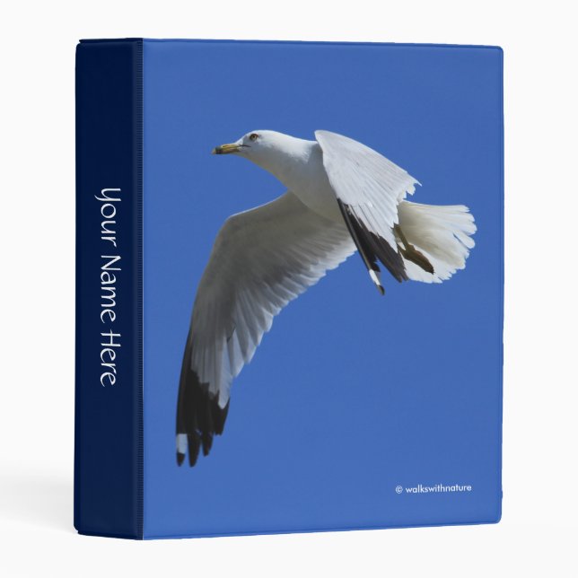 Breathtaking Ring-Billed Gull in Flight Mini Binder (Front/Spine)