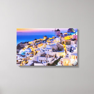 Breathtaking Santorini Greece Canvas Print