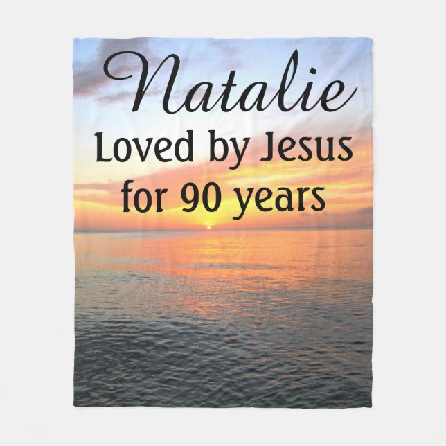 BREATHTAKING SUNRISE 90TH BIRTHDAY CUSTOM BLANKET (Front)