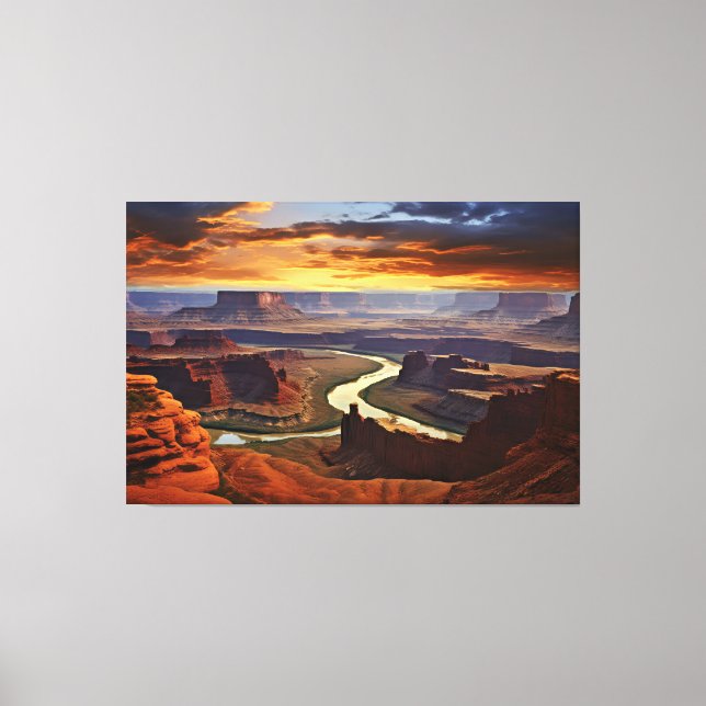 Breathtaking Sunset at the Grand Canyon Canvas Print (Front)