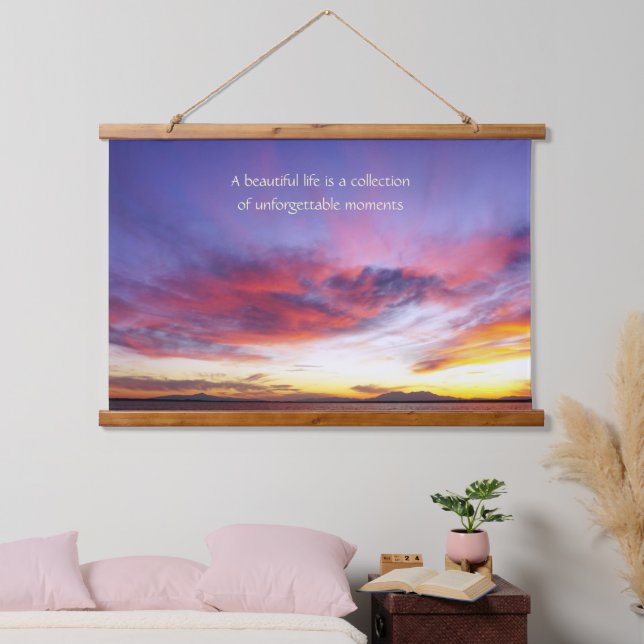 Breathtaking sunset over the sea    hanging tapestry (Bedroom)