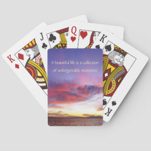 Breathtaking sunset over the sea poker cards
