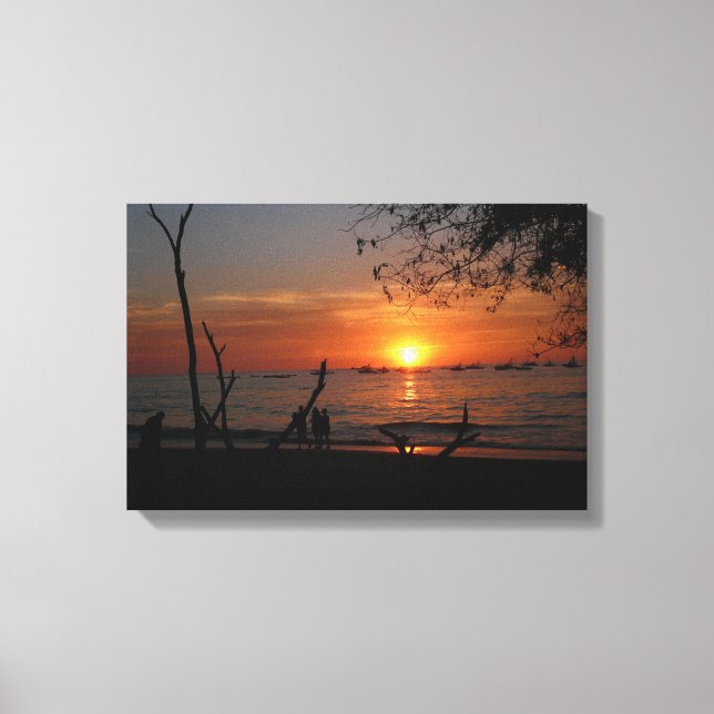 Breathtaking Tamarindo Sunset Canvas Print (Front)