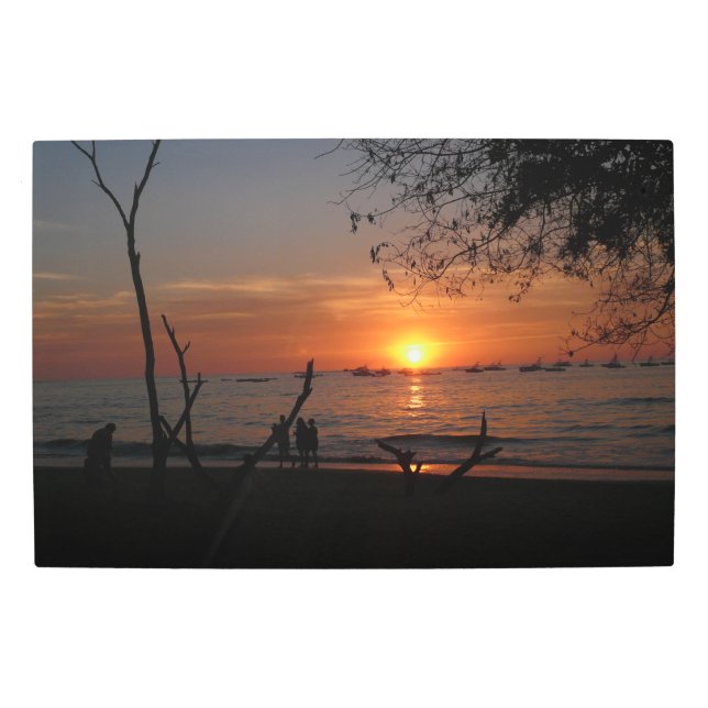Breathtaking Tamarindo Sunset Metal Print (Front)