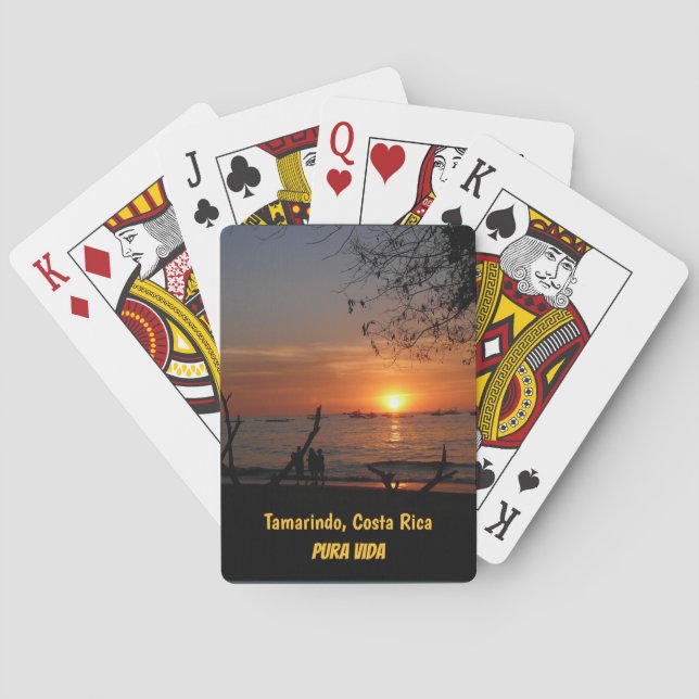 Breathtaking Tamarindo Sunset Poker Cards (Back)