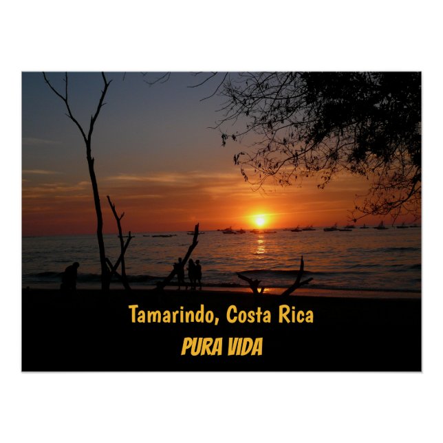 Breathtaking Tamarindo Sunset Poster (Front)