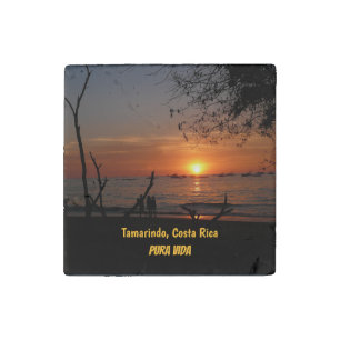 Breathtaking Tamarindo Sunset Stone Magnet