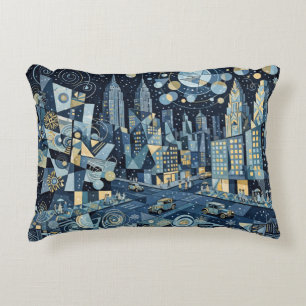 Breathtaking Winter In The Big City Accent Pillow