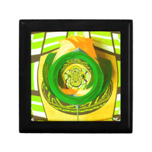 Breathtaking Yellow Rose Kaleidoscope Art Design Jewelry Box