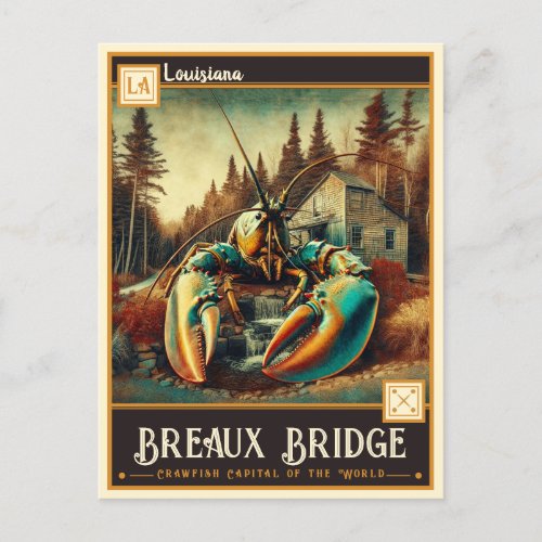 Breaux Bridge Louisiana   Vintage Postcard
