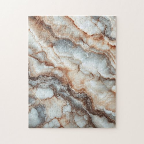 Breccia Marble Elegance Earthy and Natural Tones Jigsaw Puzzle