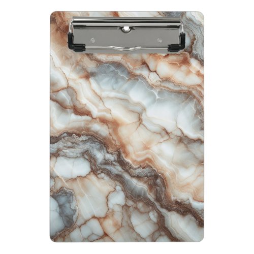 Breccia Marble Elegance Earthy and Natural Tones Mini Clipboard