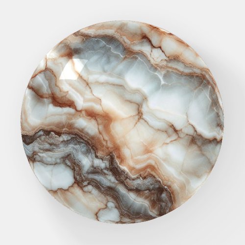 Breccia Marble Elegance Earthy and Natural Tones Paperweight