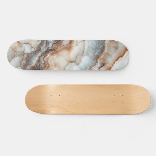Breccia Marble Elegance Earthy and Natural Tones Skateboard