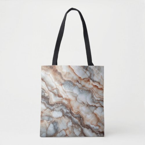 Breccia Marble Elegance Earthy and Natural Tones Tote Bag