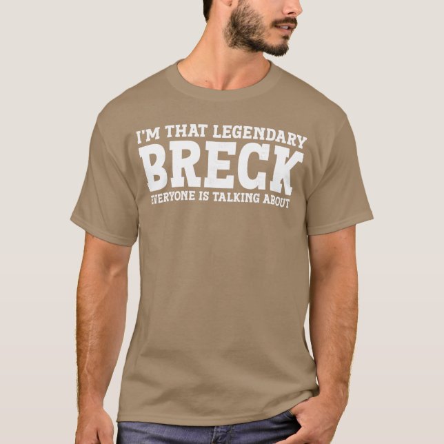 Breck Personal Name First Name Funny Breck boy T-Shirt (Front)