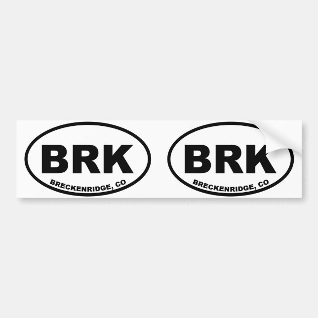 Breckenridge BRK Bumper Sticker (Front)