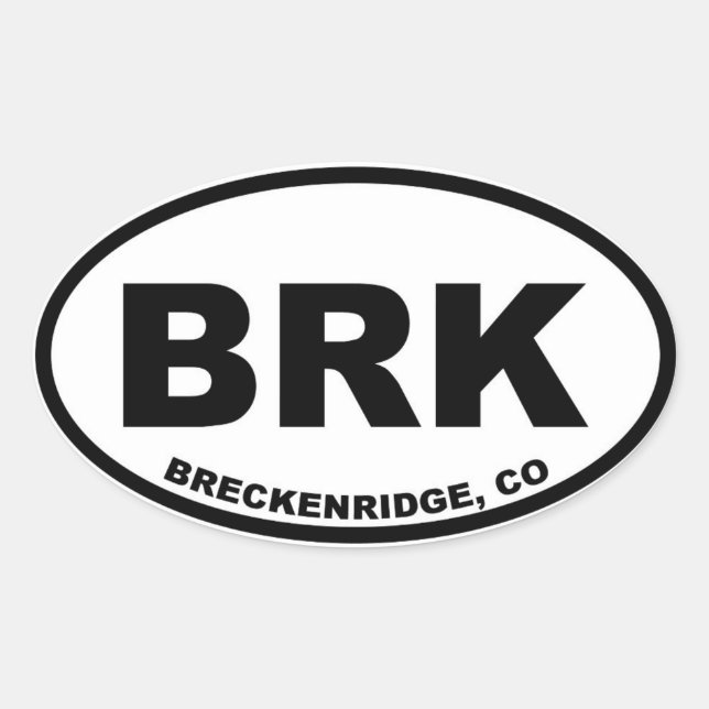 Breckenridge BRK Oval Sticker (Front)