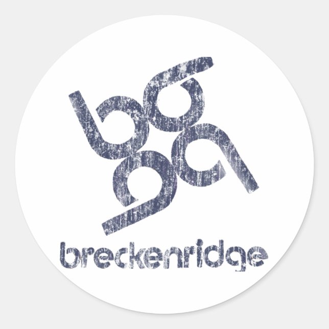 Breckenridge Classic Round Sticker (Front)