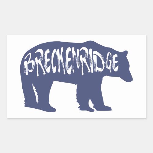 Breckenridge Colorado Bear Rectangular Sticker