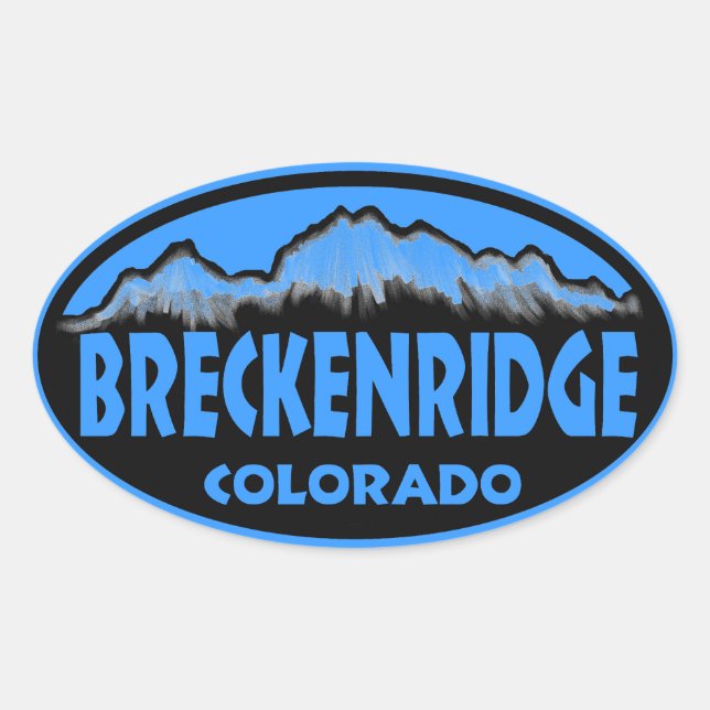 Breckenridge Colorado blue oval stickers (Front)