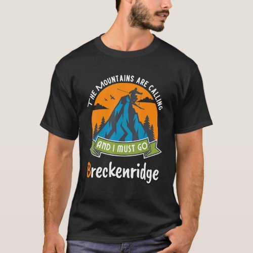 Breckenridge Colorado Breck Colorado Retro Skiing  T_Shirt