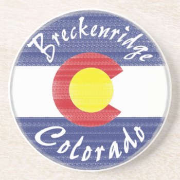 Breckenridge Colorado Circle Flag Drink Coasters by ArtisticAttitude at Zazzle