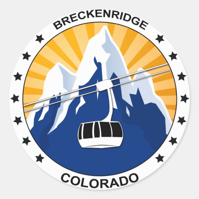 Breckenridge Colorado Classic Round Sticker (Front)