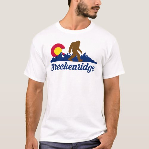 Breckenridge Colorado CO City Bigfoot Sasquatch Fu T_Shirt