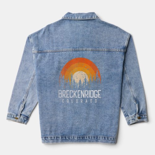 Breckenridge Colorado CO Retro Style Vintage 70s 8 Denim Jacket