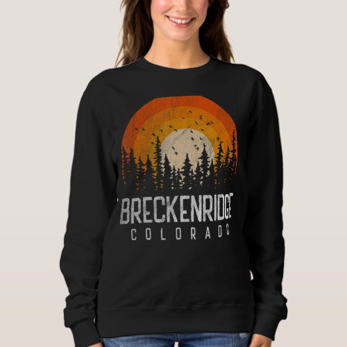Breckenridge Colorado CO Retro Style Vintage 70s 8 Sweatshirt
