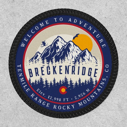 Breckenridge Colorado Flag Mountain Ski Souvenir Patch