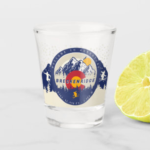 Breckenridge Colorado Flag Mountain Ski Souvenir Shot Glass