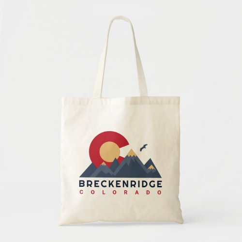 Breckenridge Colorado Flag Mountain Ski Souvenir Tote Bag