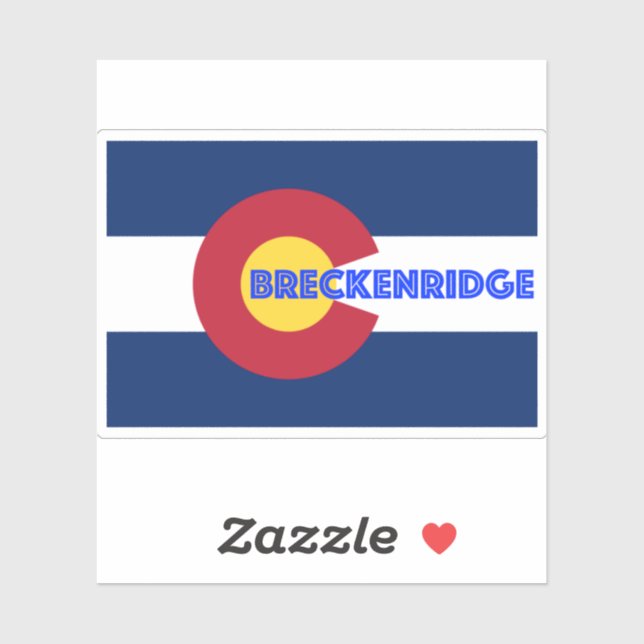 Breckenridge Colorado Flag Sticker (Sheet)