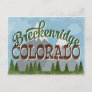 Breckenridge Colorado Fun Retro Snowy Mountains Postcard