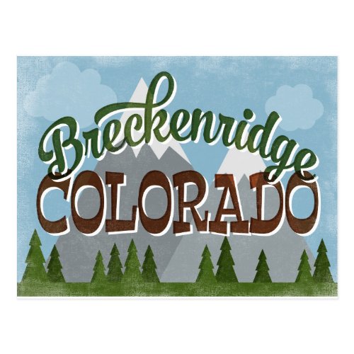 Breckenridge Colorado Postcards – Fun Retro Snowy Mountains