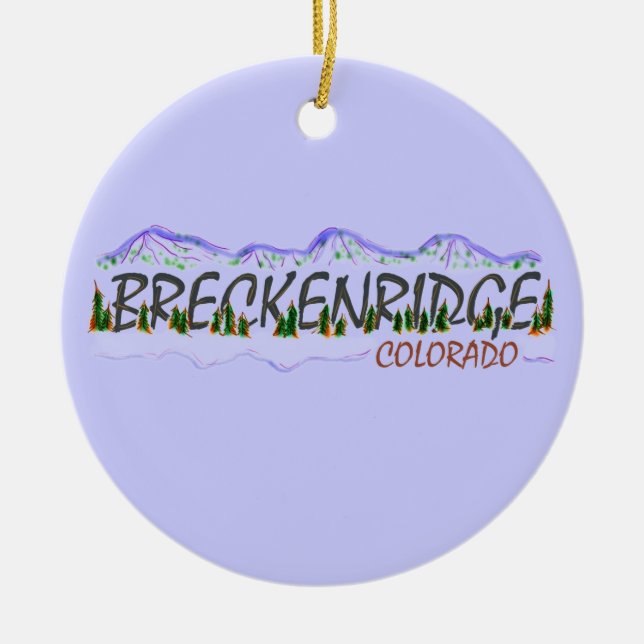Breckenridge Colorado hanging ornament (Front)