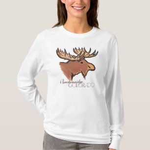 Breckenridge Colorado ladies brown moose shirt