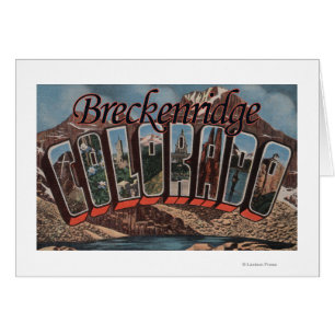 Breckenridge, Colorado - Large Letter Scenes Cards