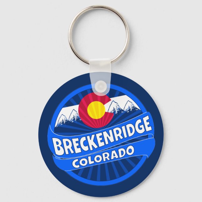 Breckenridge Colorado mountain burst keychain (Front)