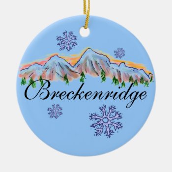 Breckenridge Colorado Mountain Ornament by ArtisticAttitude at Zazzle